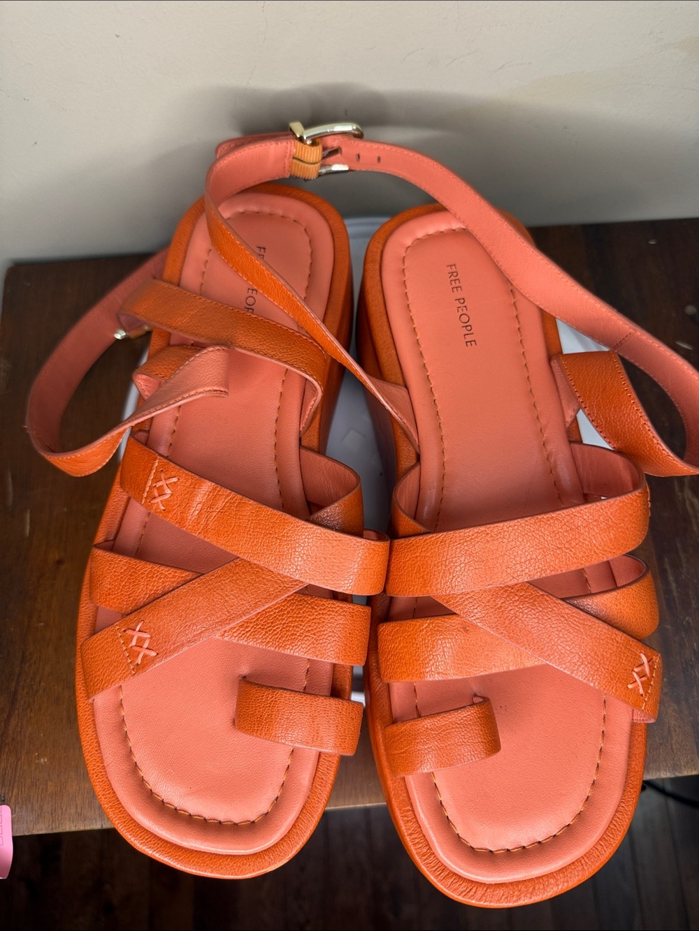 Free People Hazel Flatform Sandals Sz 9.5 - Picture 4 of 5